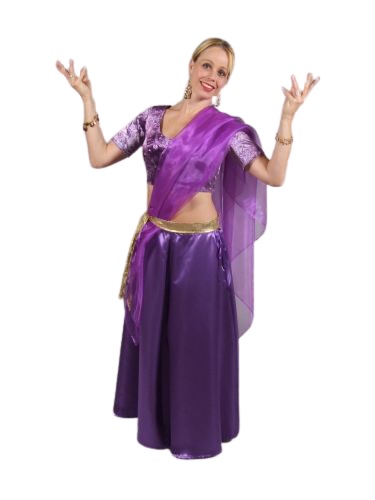 verhuur - carnaval - Landen - Indische dame paars
